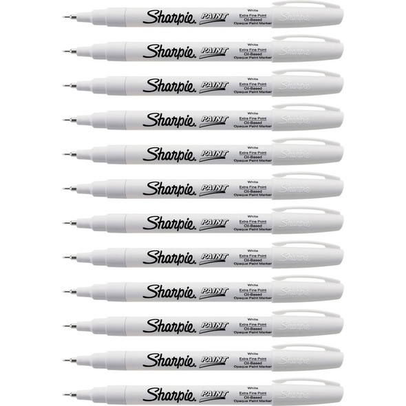 Sharpie Extra Fine Oil-Based Paint Markers - White Ink - Oil Based - 2 / Bundle