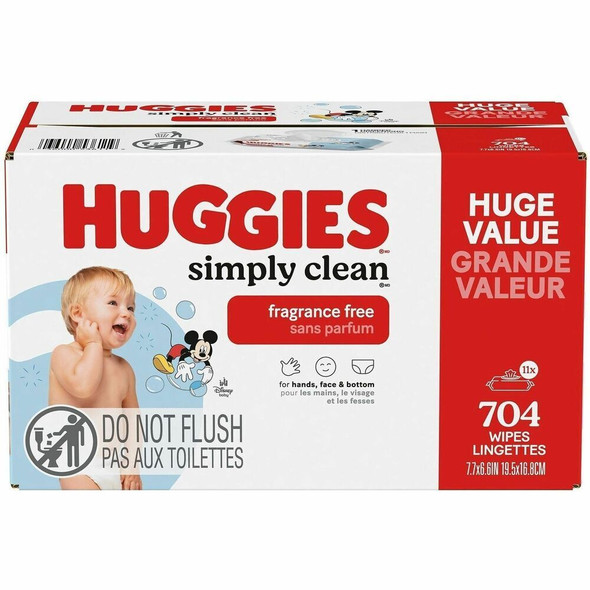 Huggies SimplyClean Frag-Free Wipes - White - 64 / Pack