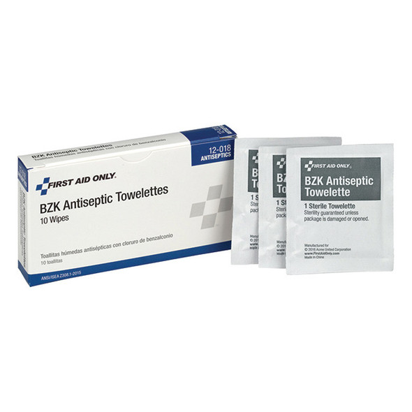 BZK Antiseptic Towelettes (Unitized Refill), 10/Box