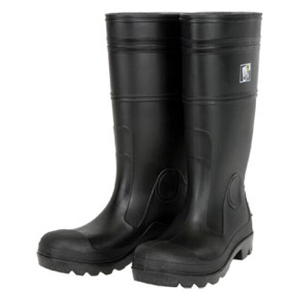 MCR Safety® 14" PVC Boots, Steel Toe, Size 12, Black, 1/Pair