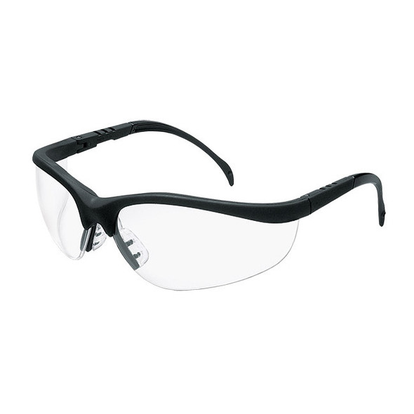 MCR Safety® Klondike® Eyewear, Black Frame, Clear, Anti-Fog Lens, 1/Each