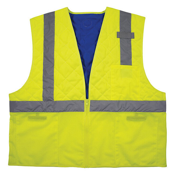 Ergodyne® Chill-Its® 6668 Cooling Vest, Type R, Class 2, Large, Lime, 1/Each