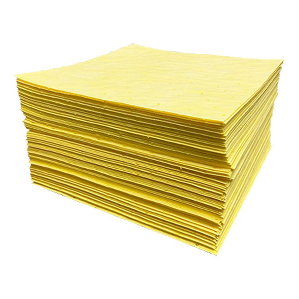 FyterTech Spilfyter™ HazMat 2-Ply Laminated Sorbent Pads, 12" x 12", 100/Box