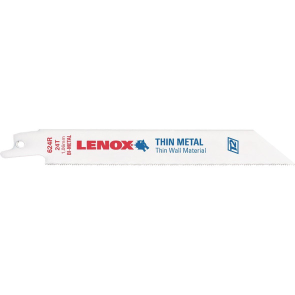20569S624R Lenox 6 In. 24 TPI Thin Metal Reciprocating Saw Blade