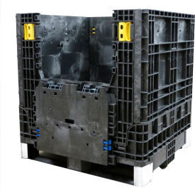 Buckhorn Collapsible Bulk Container 2 Drop Doors 32""L x 30""W x 34""H 1800 lb.