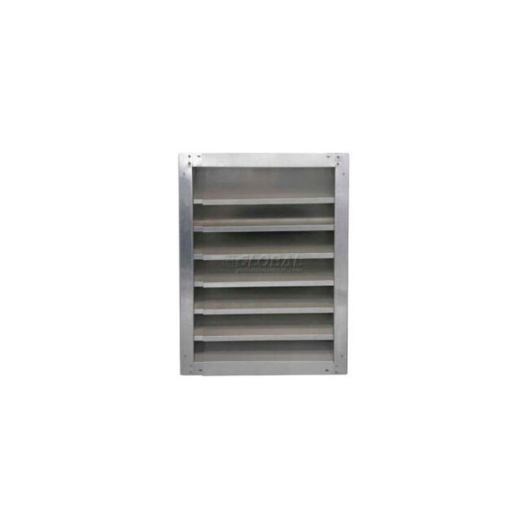 High Galvanized Fixed-Height Adjustable Width Louver 30"" - GAFL 30-2136