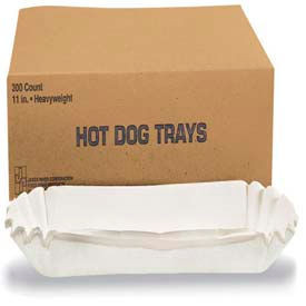 Hoffmaster HFM 610740 - Fluted Hot Dog Trays Heavy Weight Paper 6""W X 2""D X 2"
