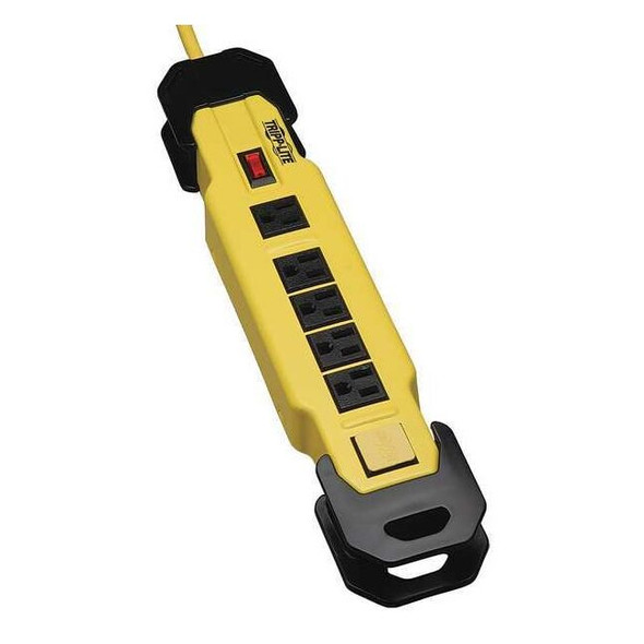 Tripp Lite Power Strip, SJT, 5-15R, 5-15P, 9 ft., Black/Yellow TLM609GF