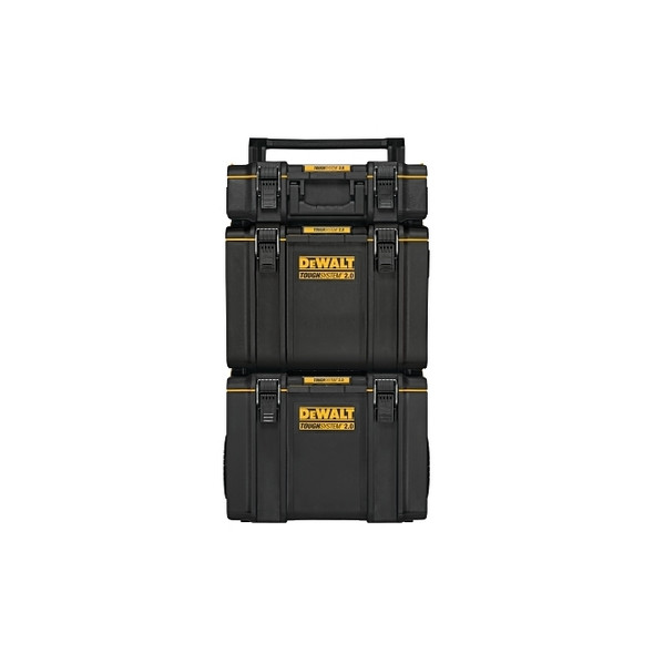 ToughSystem® 2.0 Rolling Tower, 23.79 in W x 19.89 in D x 38.805 in H, Metal Latches, Plastic, Black/Yellow