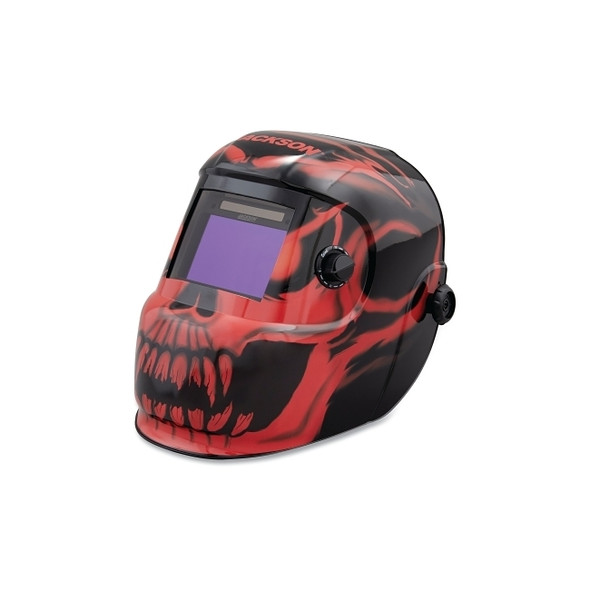 Graphic Premium Auto-Darkening Welding Helmet, Bead Demon, 4/9 to 13 w/Grind, Ratchet, 3.94 in x 2.36 in Window