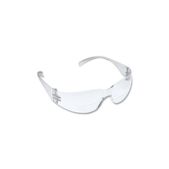 Virtua™ Reader Safety Glasses, Clear Lens, Polycarbonate, Anti-Scratch, Anti-Fog, Clear Plastic Frame, 2.0 Diopter Pack of 20