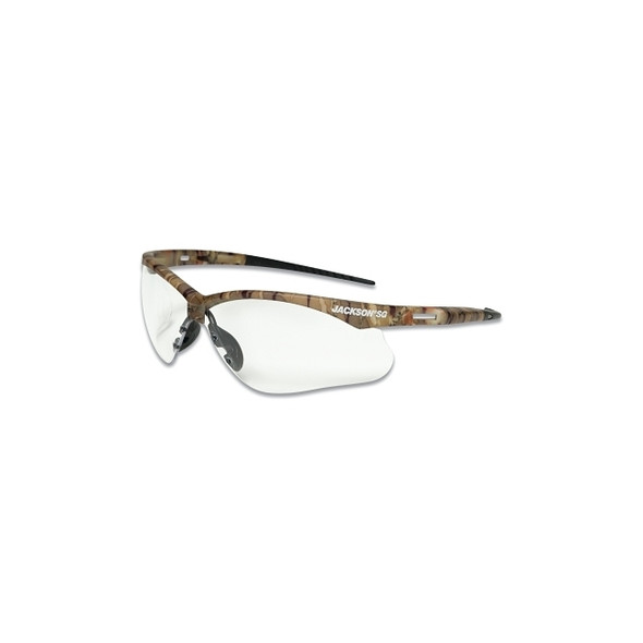 SG Series Safety Glasses, Clear Poly Lens, Sta-Clear™ Anti-Fog, Camo Poly Half-Frame