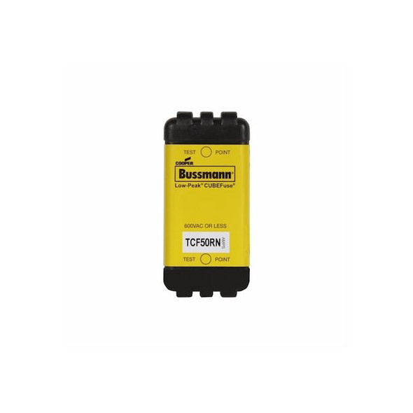 Eaton Bussmann Fuse,600VAC,Cube,CF,50A,300VDC,Non-Ind TCF50RN