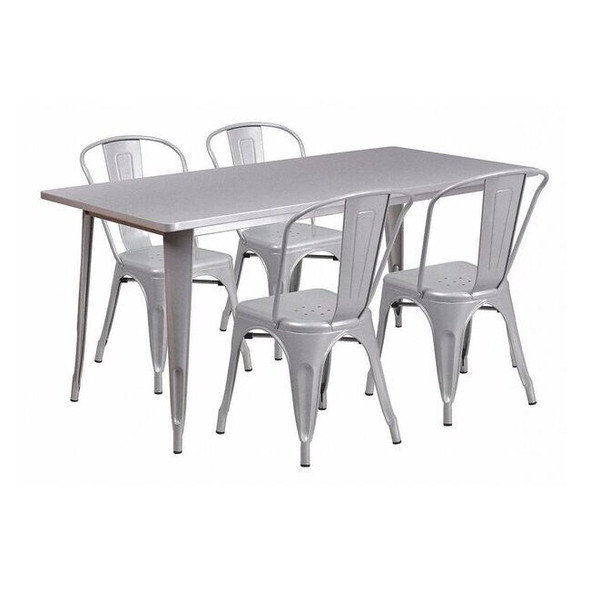 Flash Furniture ET-CT005-4-30-SIL-GG