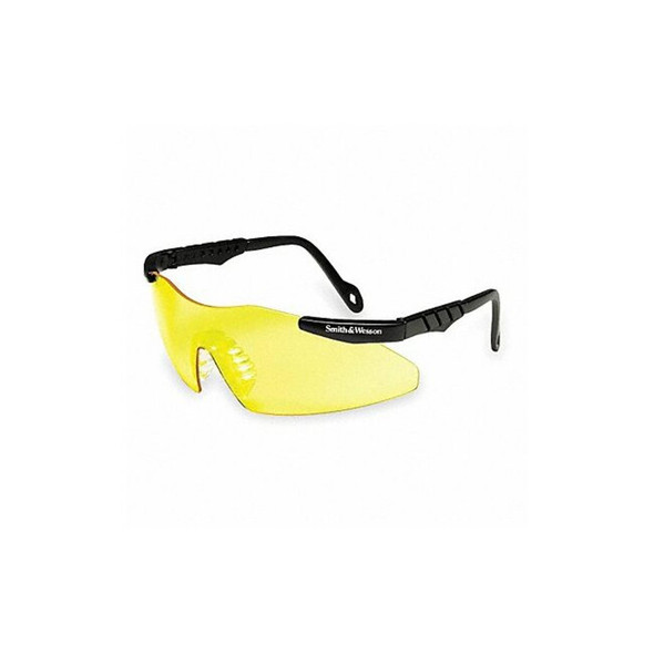 Magnum 3G, Safety Glasses, Anti-Scratch, Amber Lens, Black Frame, Frameless