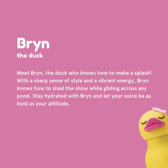 Ad-N-Art 16 Oz. Bestie Animal Insulated Water Bottle, Ducky