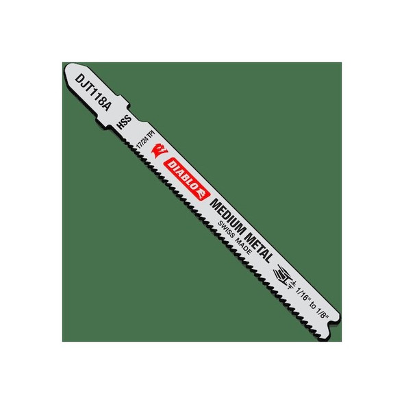 Diablo JigsawBlade,L:3.625",HighSpeedSteel,PK5 DJT118A5