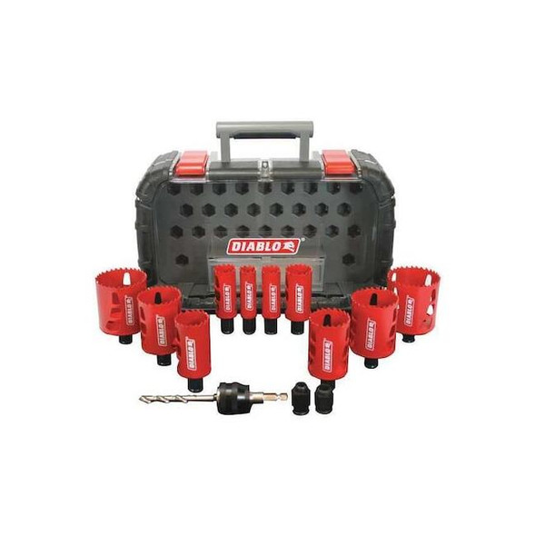 Diablo Hole Saw Set,14pcs,Sizes:0.875"-2.5625" DHS14SGP