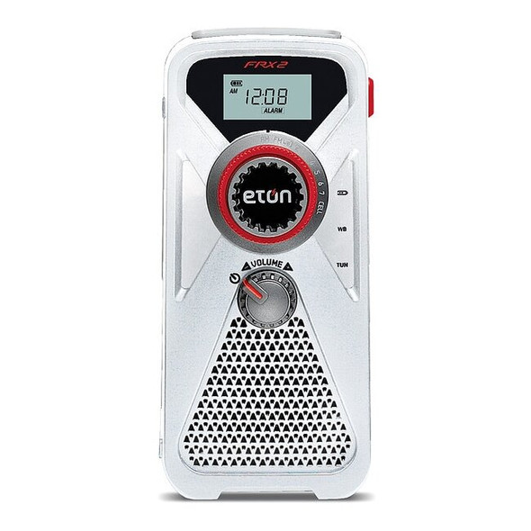 Eton Portable Weather Radio,White,AM/FM,NOAA ARCFRX2WXW