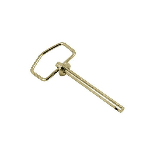 Detent Hitch Pin, 2 in Dia, 4-3/4 in Usable Lg, Steel, 1035/Grade 1045, 1 PK