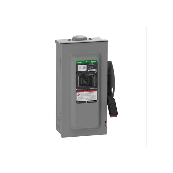 Safety Switch, Fusible, 3PST, Three Phase, NEMA 3R, Indoor/Outdoor, Steel