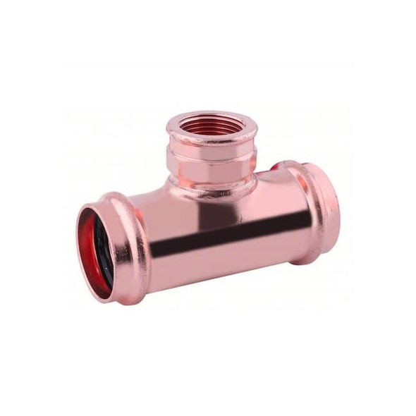 Manufacturer Varies Tee, Copper, Press-fit 1", 1", FNPT 1/2" 816ZA8