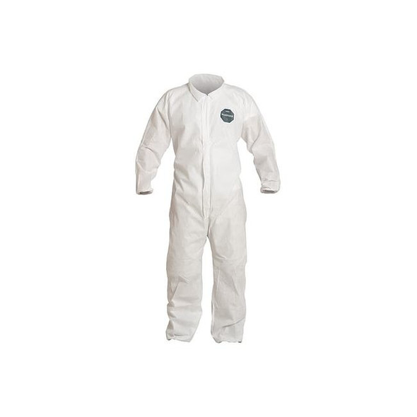 10 Coverall. Collar. Elastic Wrists and Ankles. Elastic Waist. White. 6X