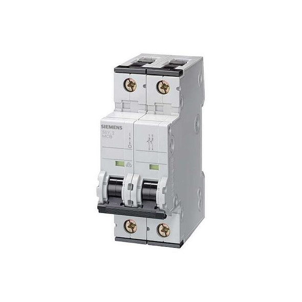 Circuit Breaker, 5SY6 Series, 10A, 2 Pole, 400V AC, 5kA at 400V AC, C Curve