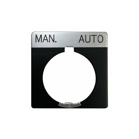 Eaton Cutler-Hammer Legend Plate,Manual Automatic,Black 10250TS67