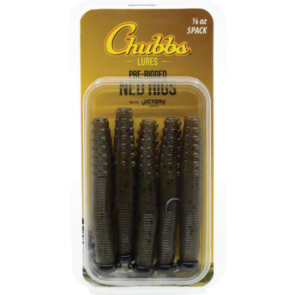 Chubbs Rigged Ned 1/8 Oz. Green Pumpkin (5-Pack) YNR518-GPK