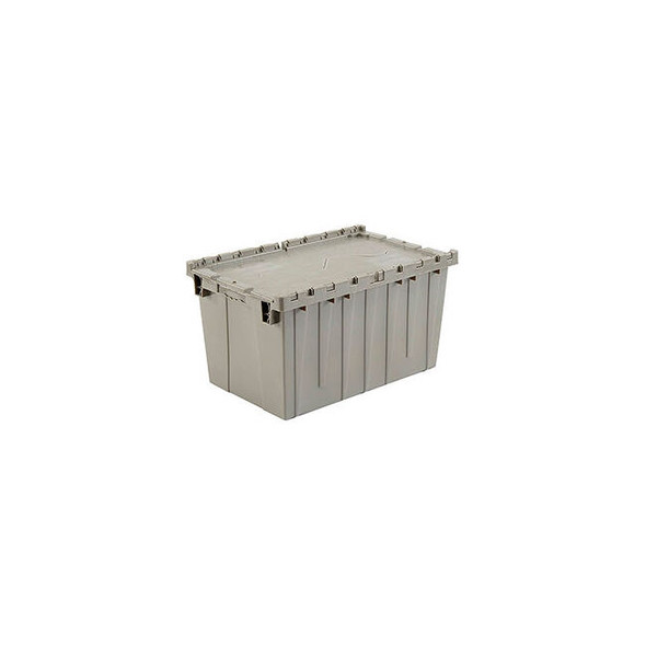 Global Industrial Plastic Attached Lid Shipping & Storage Container 25-1/4x16-1/