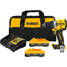 DeWalt 20V MAX XR Brushless Cordless 1/2"" Drill/Driver Kit with Batteries