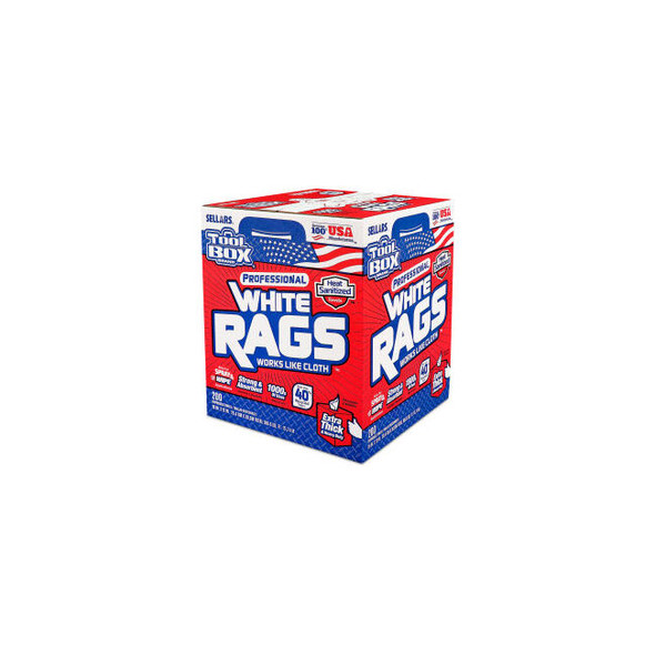 Toolbox Z400 White Rags 200 Sheets/Box 6 Boxes/Case 58202