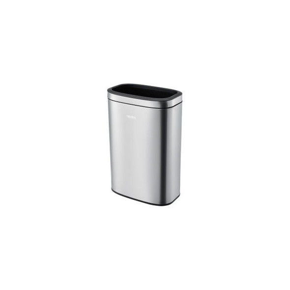 Global Industrial Stainless Steel Slim Open Top Trash Can 12 Gallon