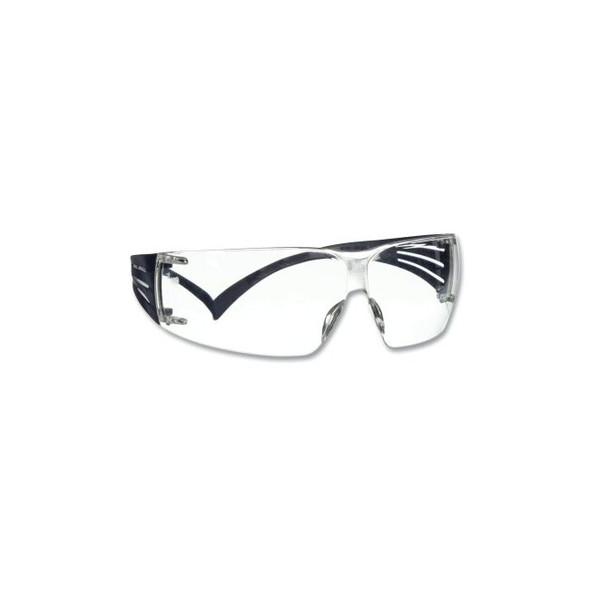 SecureFit™ 200 Series Safety Glass, Polycarbonate, Anti-scratch/Anti-fog, Blue, Plastic Frame