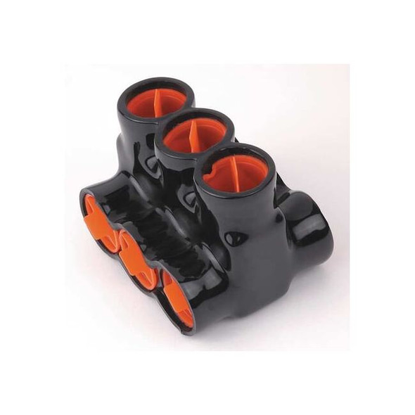 Blackburn MultitapConnector,Alum,Blk,Hex,3Port AMTD50063