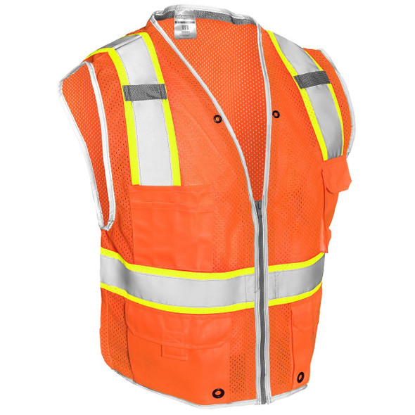 M, Orange, Class 2, Premium Brilliant Series Heavy Duty Vest Pack of 3