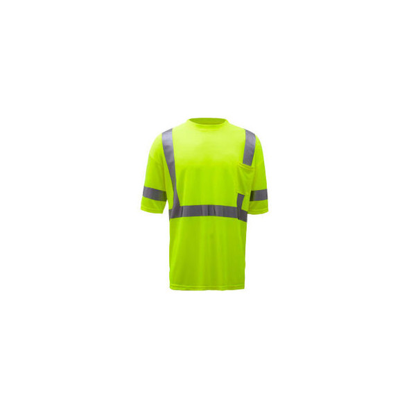 GSS Safety 5007 Class 3 Hi-Viz Moisture Wicking Birdseye Short Sleeve T-Shirt Li