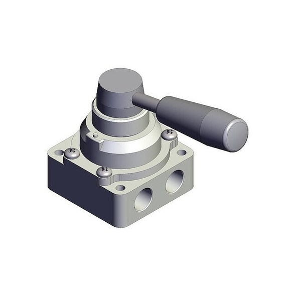 Smc Hand Valve, Closed, VH, Three-Position VH200-N02