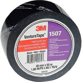 3M VentureTape 1507PRTD-Q130 UV Resistant Line Set Tape 2 IN x 60 Yards Black