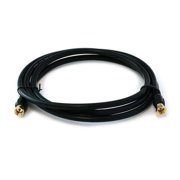 Monoprice Coaxial Cable,RG-6,6 ft.,Black 3031