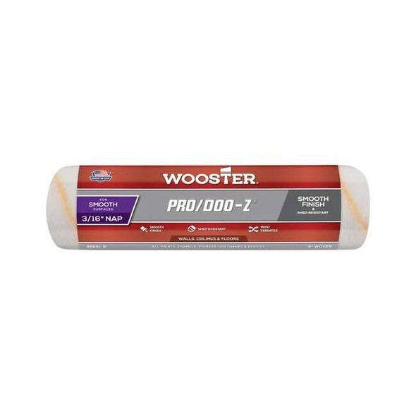 Wooster 9" Paint Roller Cover, 3/16" Nap, Woven Fabric RR641-9