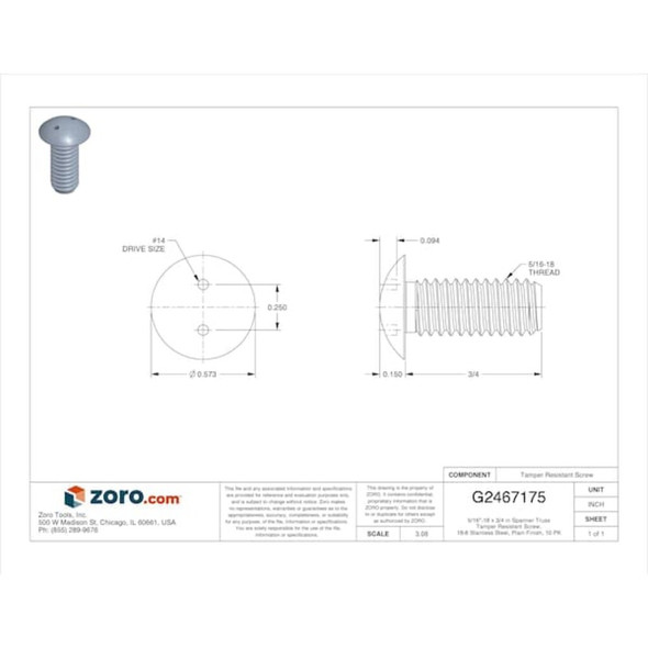 Tamper-Pruf Screws 6002040