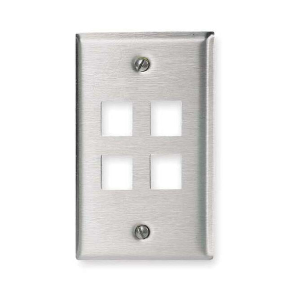 Hubbell Premise Wiring Wall Plate,3 Port SSF14