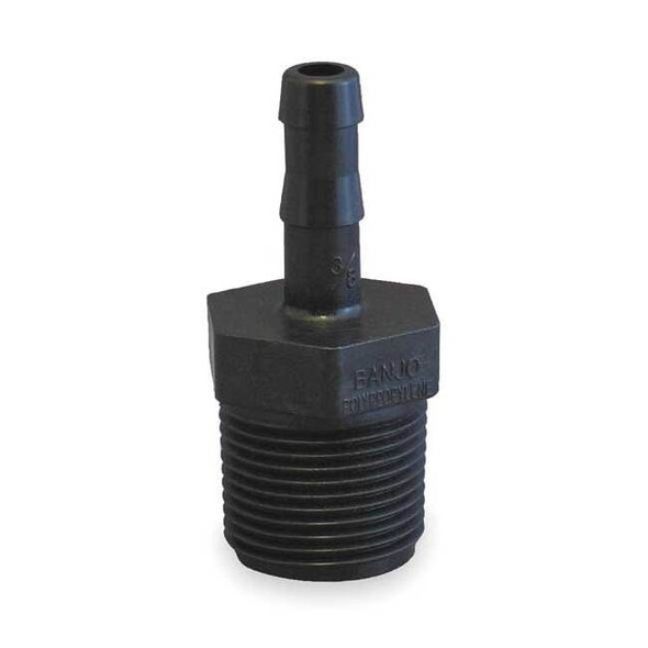 Banjo Barbed Hose Fitting,Hose ID 3/8",MNPT HB050-038