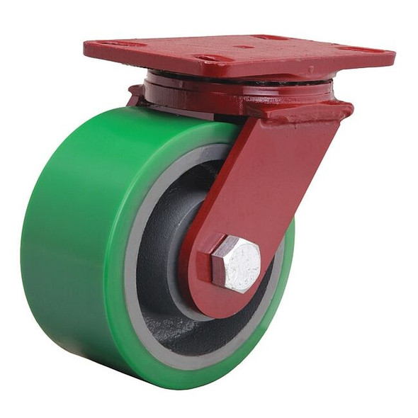 Hamilton Plate Caster,Swivel,Polyurethane,7 1/2"H S-FM-63DB-4SL-FB
