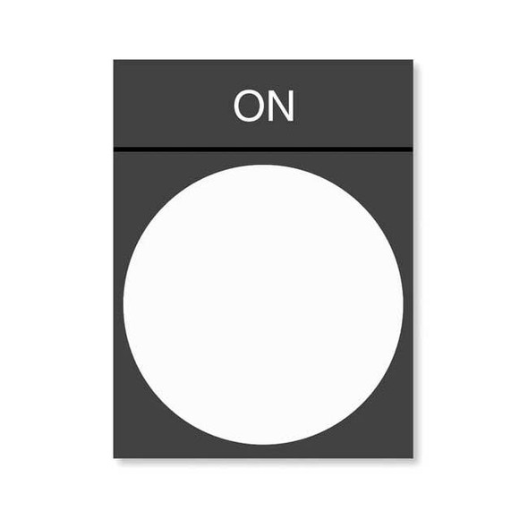 Schneider Electric Legend Plate,On,White/Black and Red ZBY2311