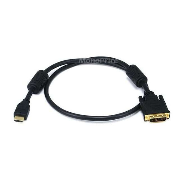 Monoprice HDMI-DVI Cables,Black,3 ft.,28AWG 2661