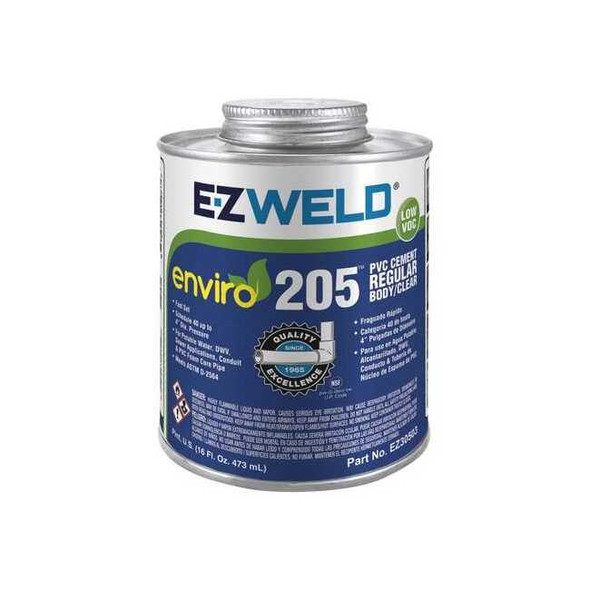 Ez Weld Pipe Cement,16 fl oz,Clear EZ30503N