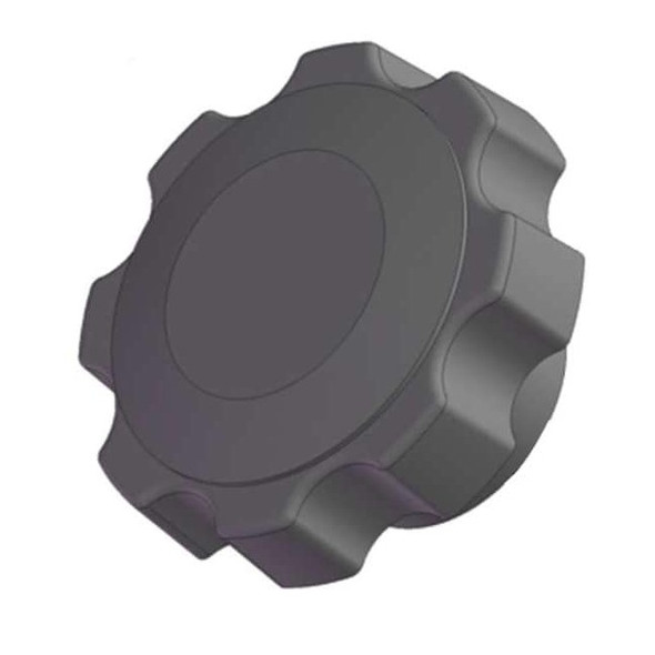 Fluted Knob, 1/2-13 Thread Size, 1.25"L, Blind Tap, Steel